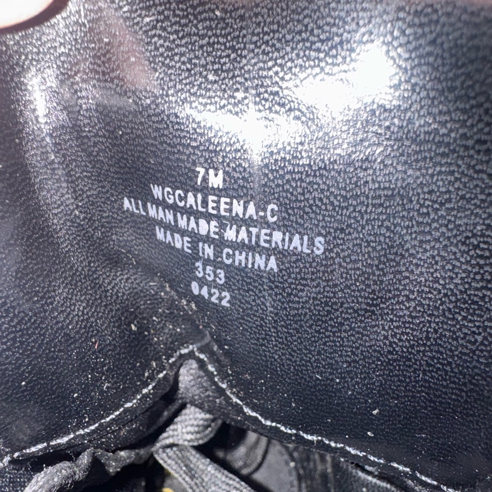 GUESS Caleena Lace Up Combat Boots With Gold Jeweled Guess Accent Strap NWOT - Picture 2 of 14